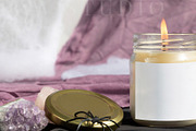 Halloween Candle Mockup Label fall, an Advertising Mockup by PawMockups (Thumbnail 4 of 10)