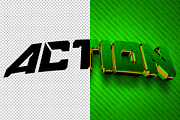 Action 3D editable text effect, a Layer Style Add-On by Hello Muh (Thumbnail 2 of 2)