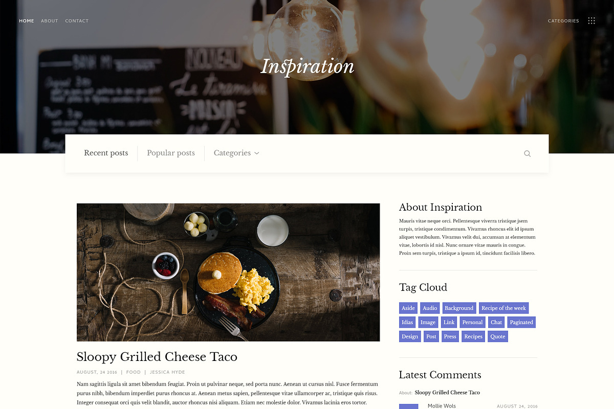 Inspiration — Lifestyle Blog PSD, a Templates & Theme by ScienteCraft (Photo 46 of 47)