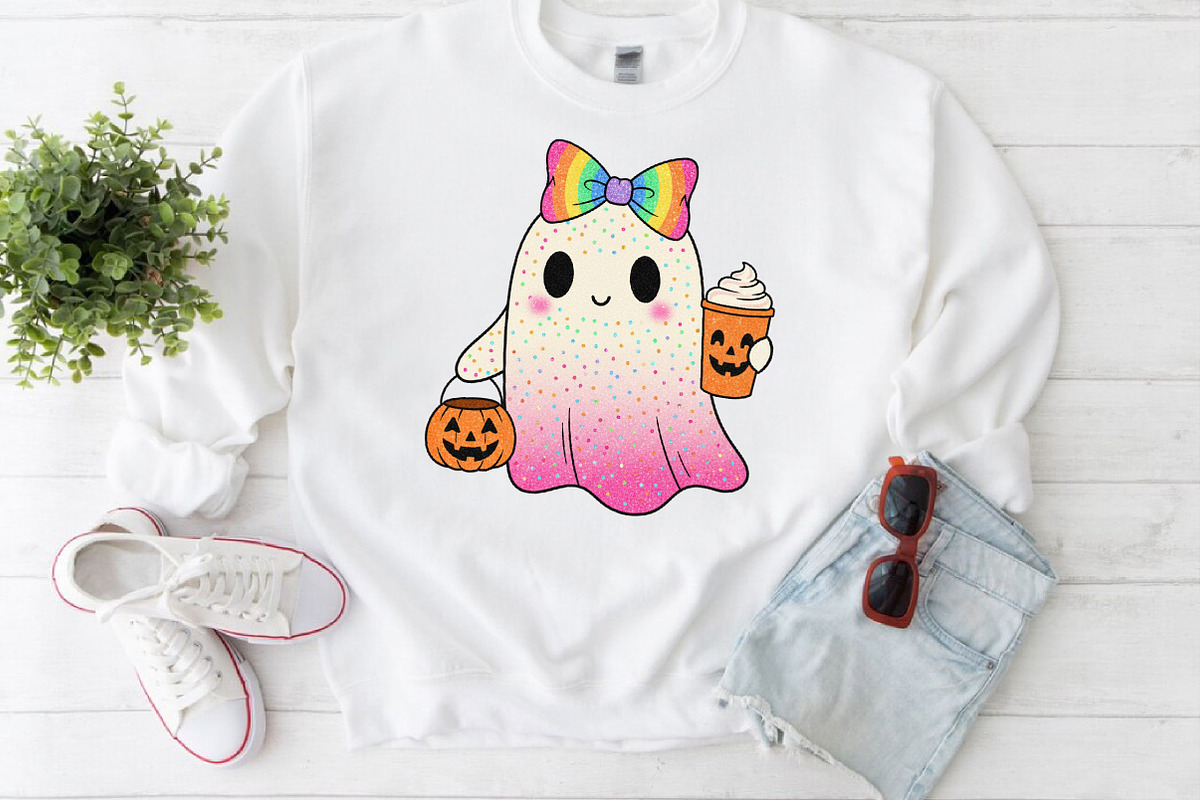Rainbow Bow Ghost PNG, an Illustration by Craft Nest (Photo 5 of 6)