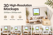 30 Boho Wall Art Mockups for Etsy, a Household Mockup by Local Marketing Templates (Thumbnail 5 of 8)