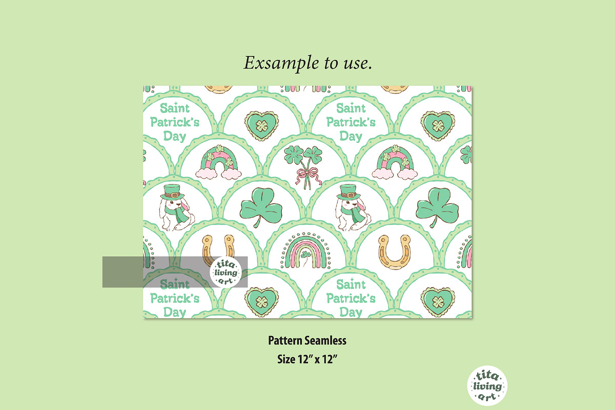 Lucky Scalloped Seamless Pattern, a Seasonal Illustration by TitaLivingArt (Photo 12 of 13)
