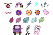 Retro Groovy Cat Ghost, Halloween, a Seasonal Illustration by Sense Library (Thumbnail 4 of 9)