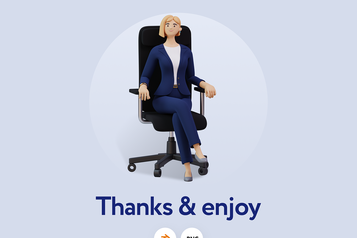 Ladsy Businesswoman 3D Character Set, a 3D by Welovegraphics (Photo 8 of 10)