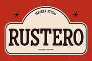 Rustero - Western Food Font, a Slab Serif Font by Pandeka Studio (Thumbnail 1 of 9)