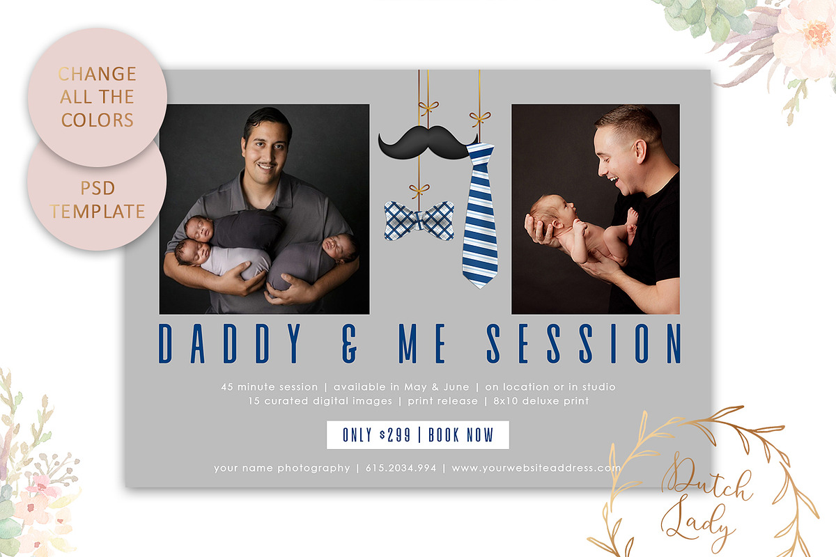 PSD Photo Session Card Template #66, a Card Template by The Dutch Lady ...