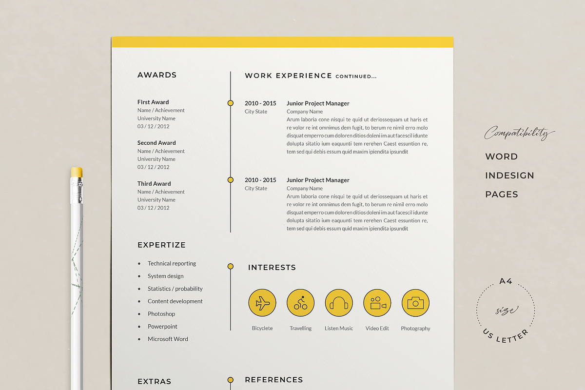 Resume Template Marlena, a Resume Template by Estartshop (Photo 4 of 7)