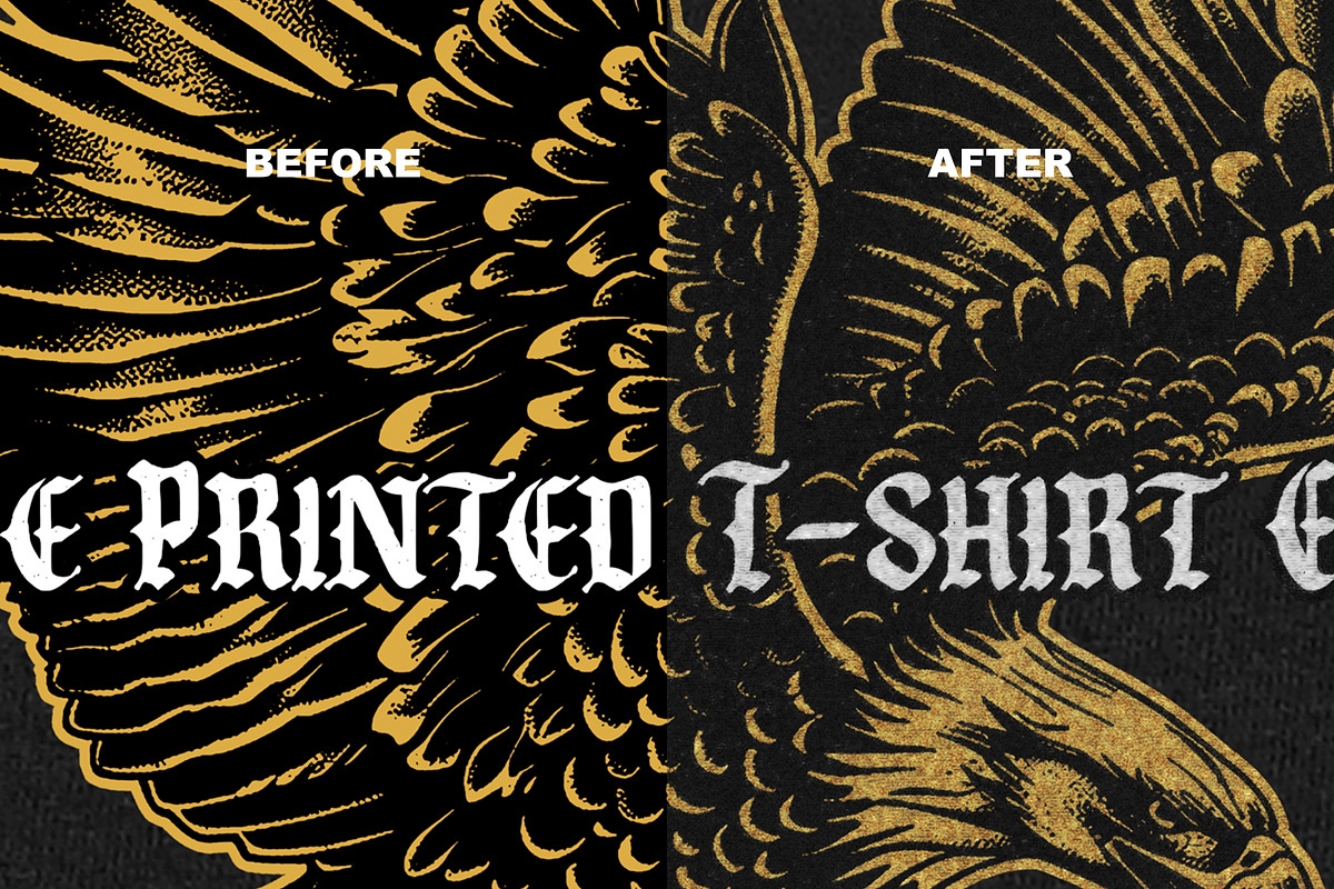 Vintage Printed T-shirt Effect, a Print Template by B/B STUDIO (Photo 2 of 4)