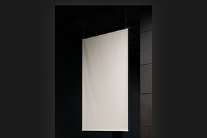 Hanging Banner Mockup – Realistic