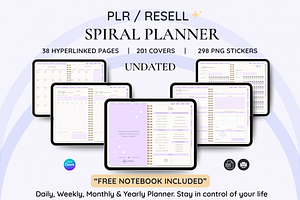 Undated Double-Page Digital Planner, a Templates & Theme by LumusStudio