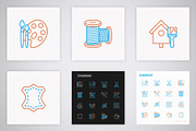 Handmade | 16 Thin Line Icons Set, an Outline Icon by Alex Blogoodf (Thumbnail 7 of 11)