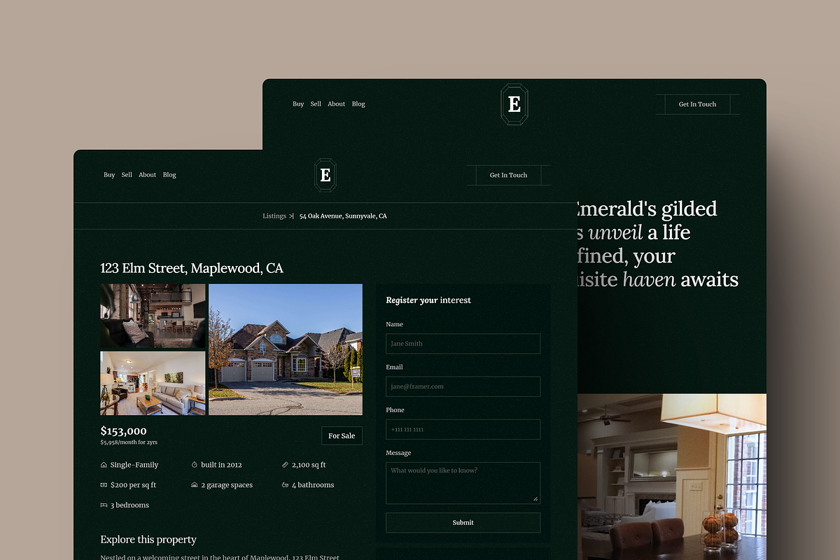 Emerald, a Landing Page Template by Kayode Sasona (Photo 2 of 3)