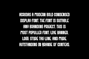 Acrodas - Condensed Display Font, a Sans Serif Font by QR Design Studio (Thumbnail 4 of 10)