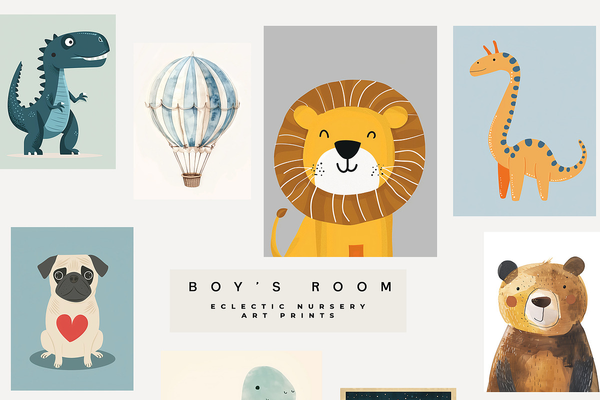 BOY'S ROOM NURSERY PRINTS, a Background Graphic by Lana Elanor (Photo 10 of 11)