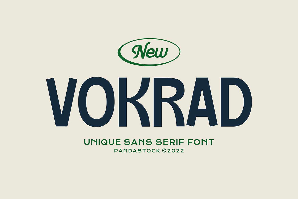 Vokrad - Minimal Sans Font, a Sans Serif Font by Imoodev (Photo 1 of 5)