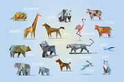 Set of vector polygonal animals, an Object Graphic by lemonoff (Thumbnail 1 of 7)