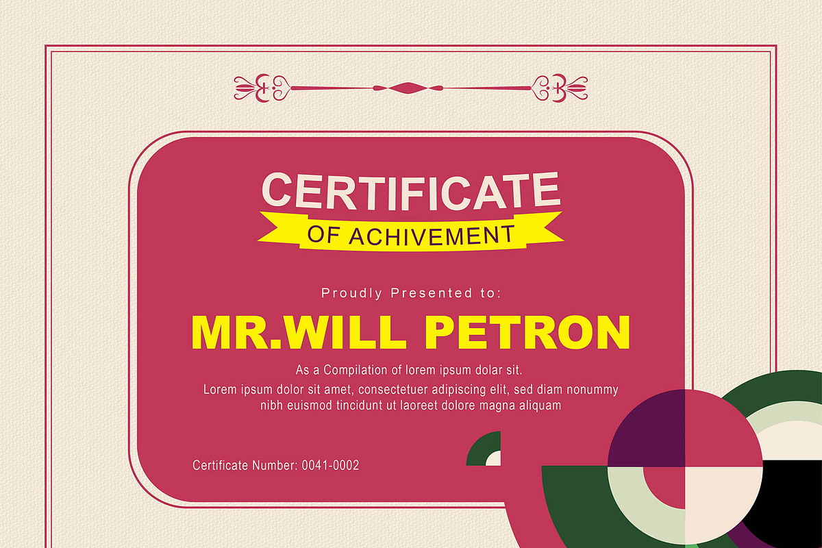 Certificate With Elegant Design, a Stationery Template by MRI STUDIO (Photo 3 of 11)
