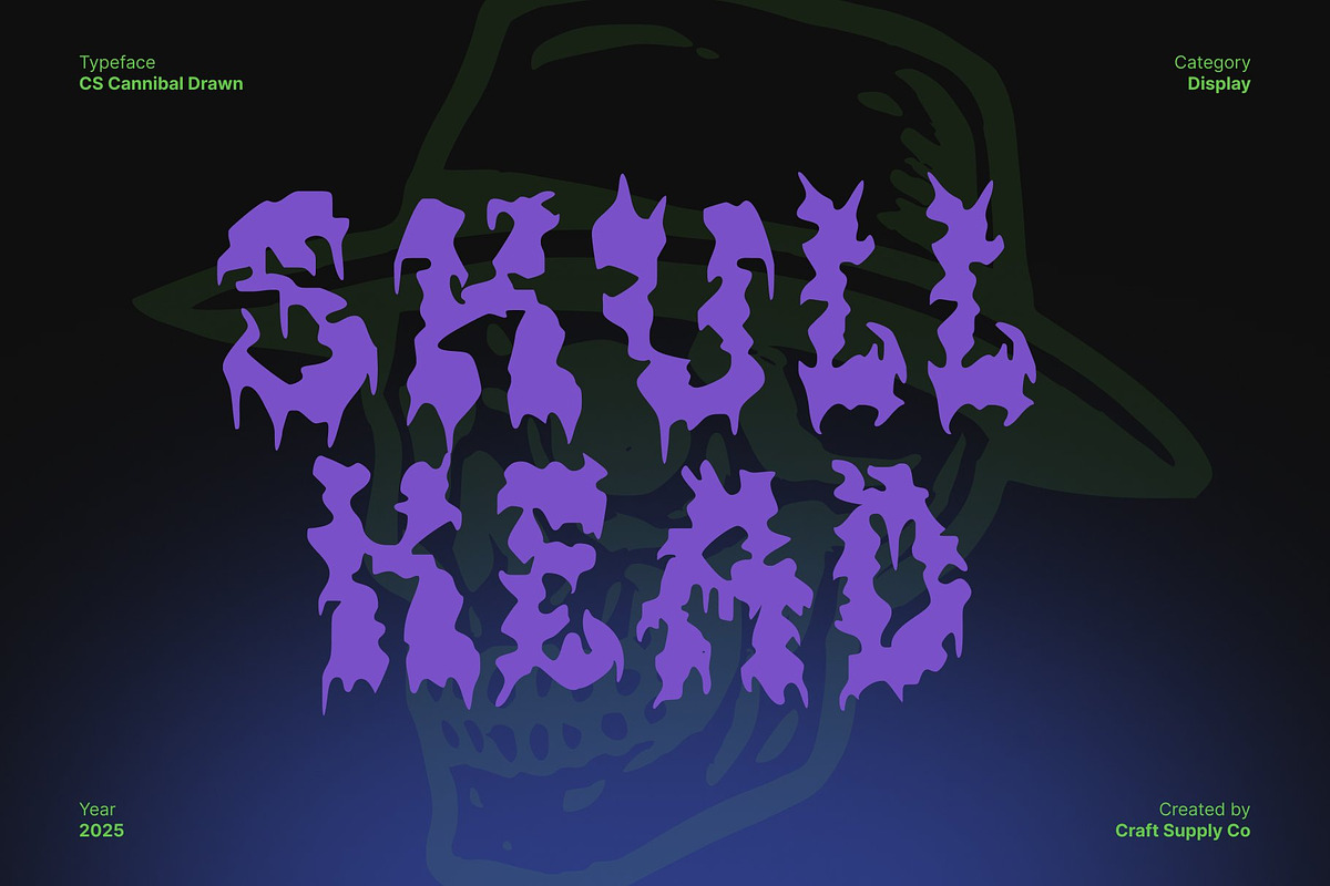 CS Cannibal Drawn, a Blackletter Font by Craft Supply Co. (Photo 4 of 8)