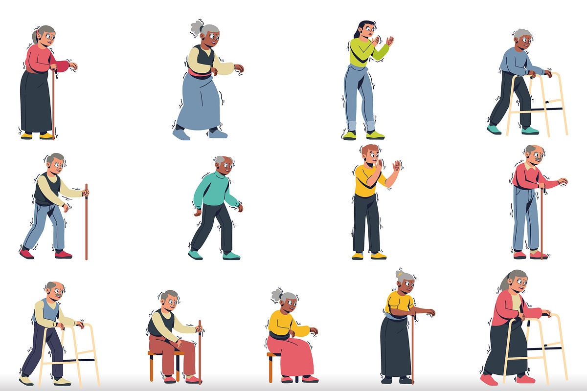 Parkinson’s Disease Characters Set