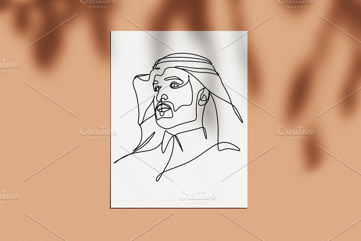 20 Man portrait vector line art, a Person Illustration by velychko.ua