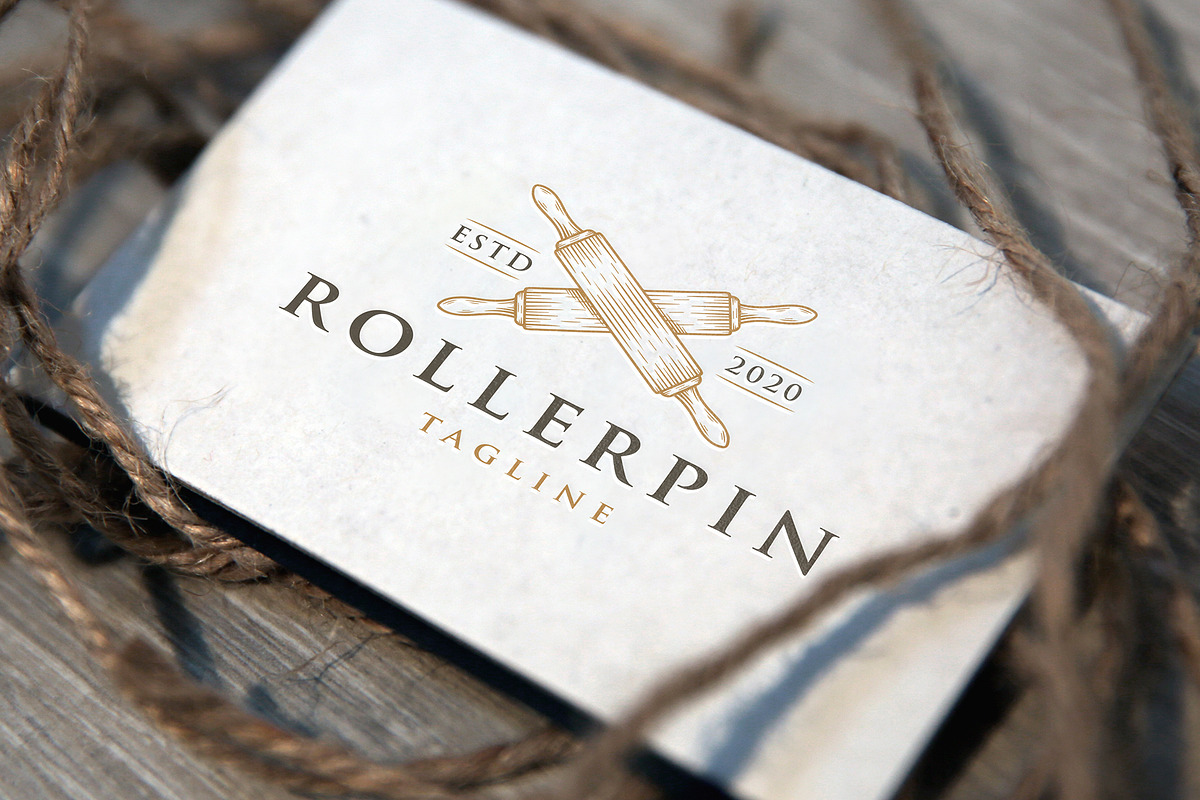 Cooking Roller Pin Logo Template, a Branding & Logo Template by vectorwithin (Photo 2 of 3)