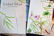 Watercolor Verdant Ritual Collection, a Decorative Illustration by MayaNavits (Thumbnail 11 of 13)