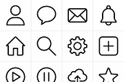 41 Vector Outline Social UI Icons, an Outline Icon by adenpinkstore (Thumbnail 2 of 20)