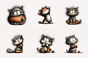 Fluffy Kitten Clipart PNG, an Illustration by CreationArt (Thumbnail 3 of 7)