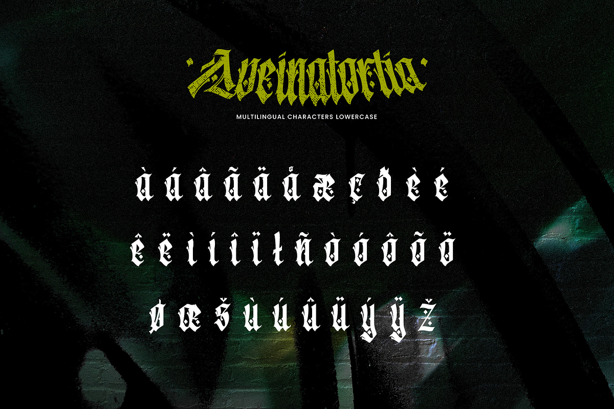 Aveinatortia, a Blackletter Font by ilhamtaro (Photo 10 of 10)