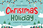Christmas Holiday Font, a Handwritten Font by KengGraphic (Thumbnail 1 of 11)