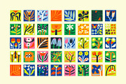 Bloom Blocks Naive Floral Clipart, a Decorative Illustration by Olia (Thumbnail 5 of 25)