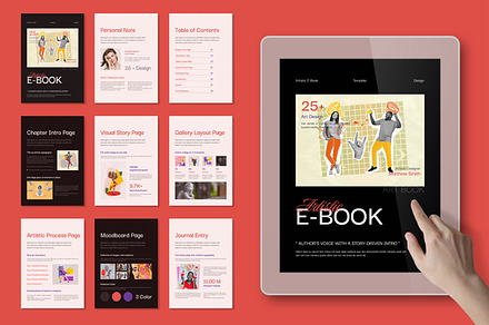 Artistic E Book Template, an UI Kit Template by MightyDesign