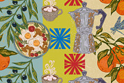 Mediterranean Breakfast Coffee Seaml, a Pattern Graphic by NayaChu (Thumbnail 3 of 10)