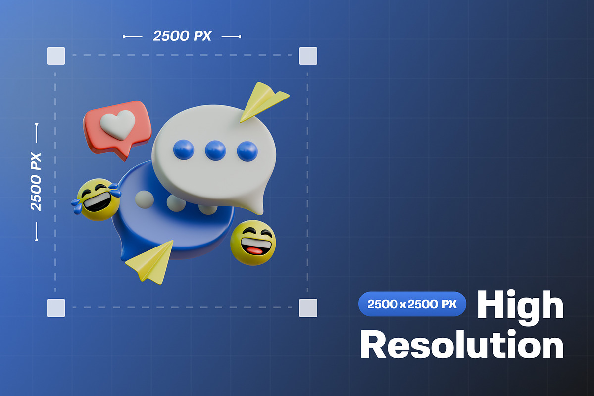 Social Media 3D Icon Pack, an Object 3D Model by Haps Space (Photo 2 of 4)