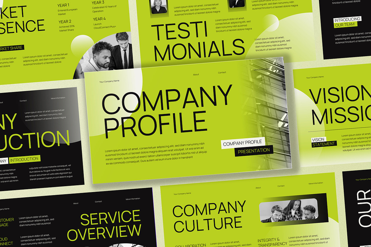 Company Profile Presentation, a Presentation Template by Aiyari Graphic (Photo 1 of 5)