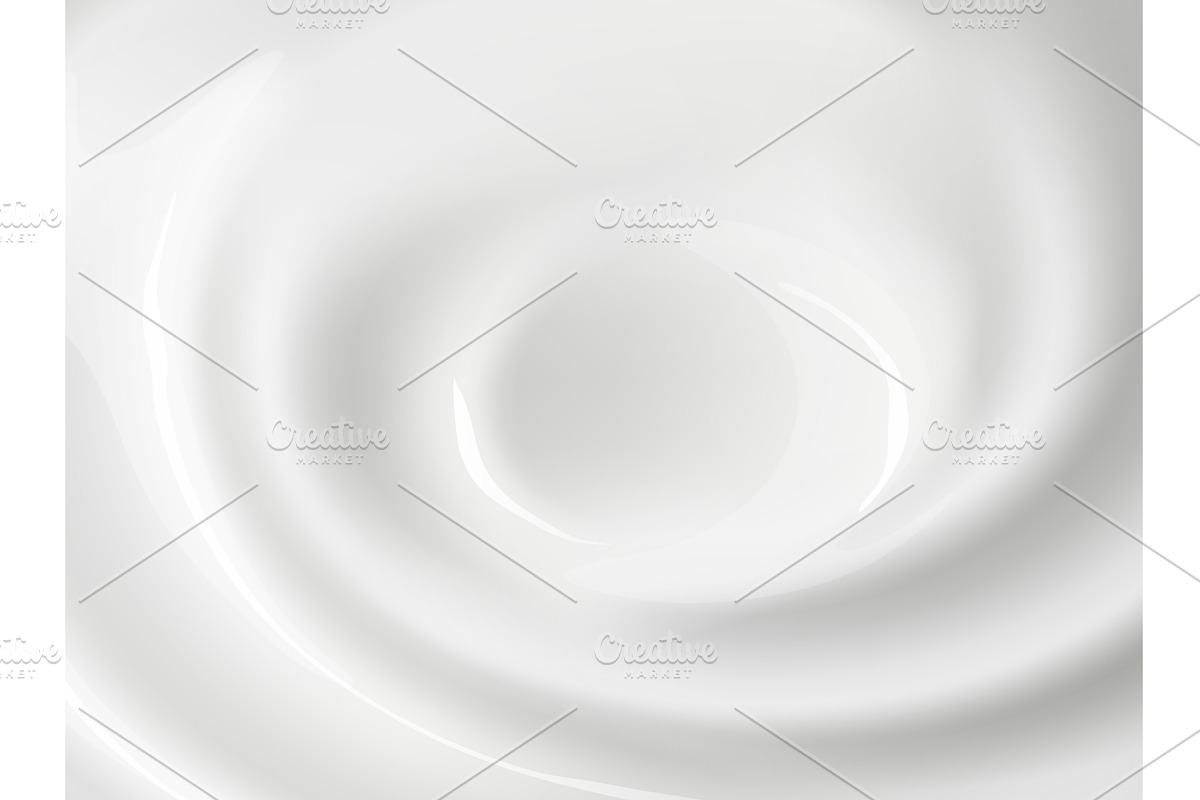 Realistic cream texture. Circular, a Food Illustration by Vectorbuum