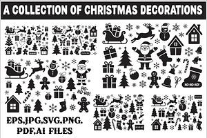 A collection of Christmas decoration, an Illustration by Amazin_art
