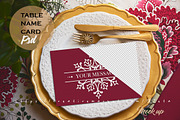 Mockup holiday menu PSD, a Product Mockup by JAY MID IMAGE (Thumbnail 3 of 6)