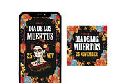 Dia Muertos Print & Social Media, a Print Template by McLittle Stock (Thumbnail 6 of 6)