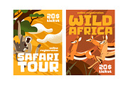 Safari tour in Africa banner, poster, an Animal Illustration by PaperTrident (Thumbnail 5 of 5)