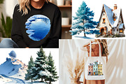 Winter Village Sublimation Clipart, an Illustration by Designworld (Thumbnail 4 of 6)