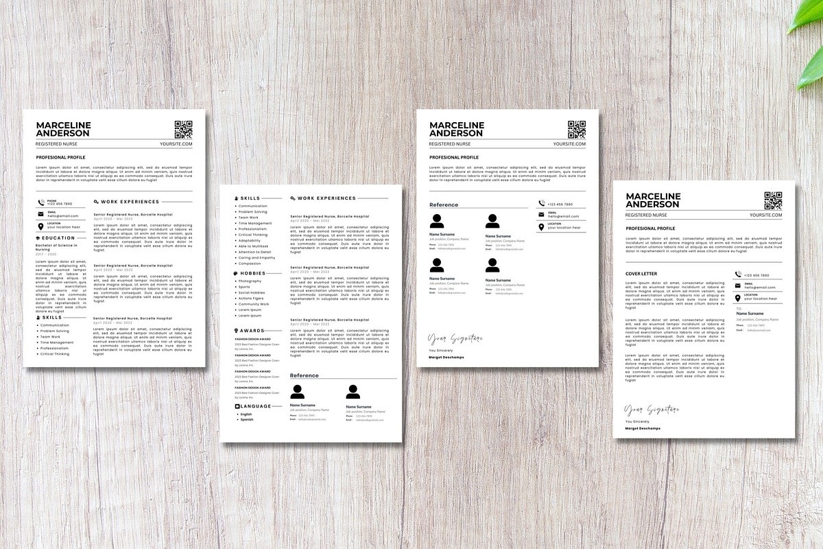 registered nurse resume template, a Resume Template by iloveTemplate (Photo 3 of 6)