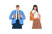 Happy people point at you set, a Person Illustration by PaperTrident (Thumbnail 10 of 12)