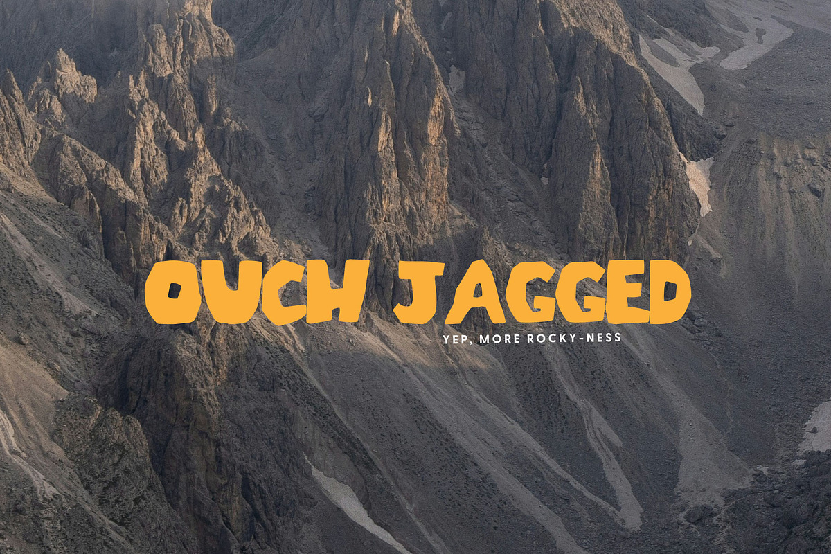 Rocky Rubble v2 Hand drawn font, a Sans Serif Font by Supersimbo © (Photo 5 of 7)
