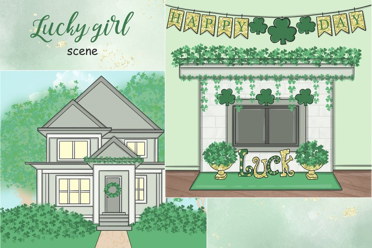Saint Patrick's Day Scene, a Seasonal Illustration by GlamArtZhanna (Photo 3 of 3)