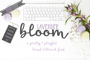 Lavender Bloom Hand Lettered Font