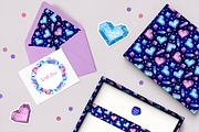 Crystal Hearts Clipart, Patterns, a Decorative Illustration by Valin Malin (Thumbnail 5 of 13)
