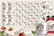 Strawberry. Engraving style vector, a Food Illustration by Tata Pilip (Thumbnail 5 of 6)
