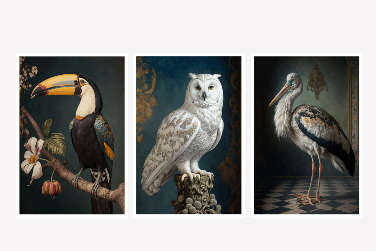 Biwi Collection · Majestic Birds, a Texture Illustration by milatovar (Photo 17 of 17)