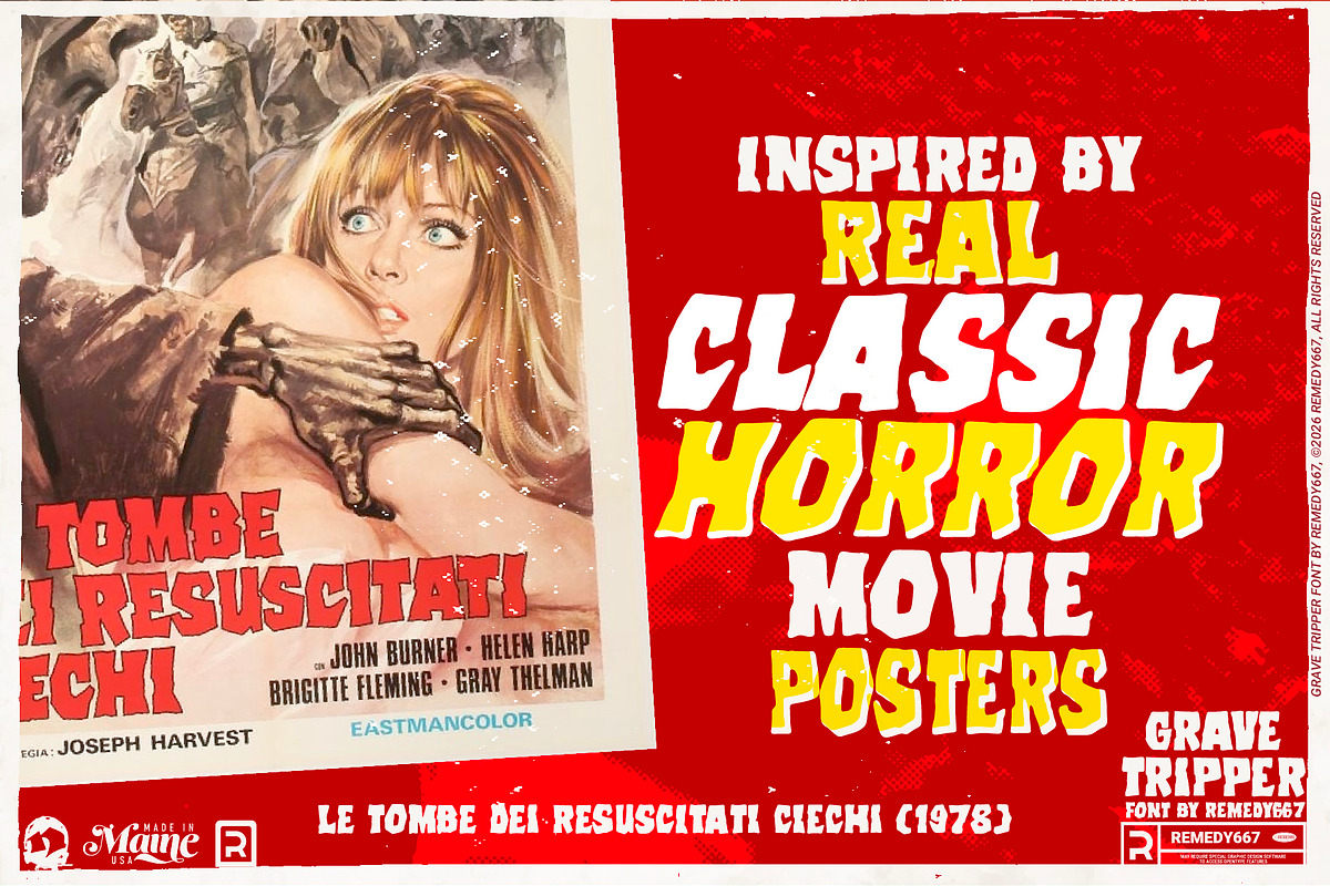 Grave Tripper - Horror Font Pack, a Handwritten Font by Remedy667 (Photo 2 of 6)
